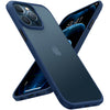 TORRAS Tough Shockproof for iPhone 13 Pro Case, [Military-Grade Drop Tested] Ultra-Durable Matte Hard PC Back with Soft Silicone Edge Slim Protective for iPhone 13 Pro Phone Case,Translucent Black - Blue