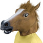 Kingmys KINGMYS Latex Horse Head Mask (Brown Horse Mask)