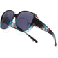 BLUE CUT Fit Over Polarized Sunglasses Driving Clip-on Over Glasses, Solar Shield Sunglasses Over Prescription Glasses