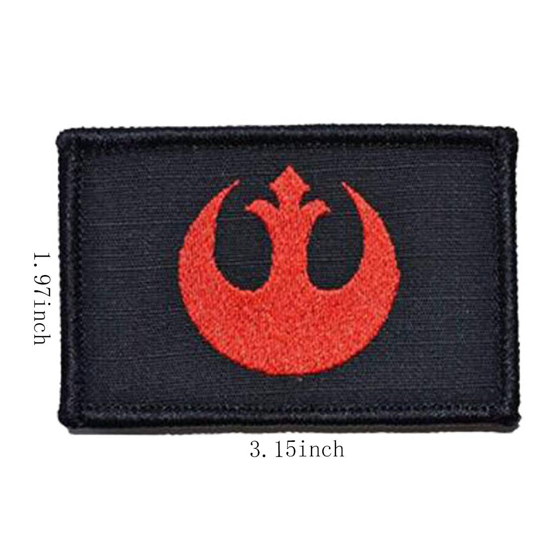 Buy now 4 Pieces Embroidered Morale Hook and Loop Fastener Tactical Patches at indiglob india