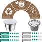 CAPMESSO Reusable Capsules for Nespresso OriginalLine, Refillable Coffee Pods Stainless Steel Cups Compatible with Nespresso OriginalLine Brewer(2 Pods+100 Lids)