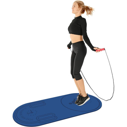 Non-Slip Jump Rope Mat Shock Absorption Rope Skipping Mat for Adults & Children Home Indoor Workout Exercise Mat