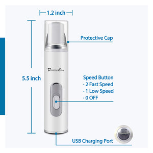 Electric Nail Buffer Drill and Polisher - Rechargeable Manicure Pedicure Tool for Naturally Beautiful Nails