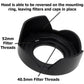 Fotodiox Reversible Lens Hood Kit for E-Mount PZ 16-50mm F3.5-5.6 OSS E-Mount Power Zoom Lens, Reversible Tulip Flower Hood w/Cap