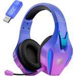 Buy now PHOINIKAS Wireless Gaming Headset for PS4 PS5 PC Switch, Wireless Gaming Over Ear Headphones with Detachable Noise Canceling Mic, 7.1 Stereo Sound, Only 3.5mm Wired Mode for XboxSeires -Dazzle Gold Q5S Violet at indiglob india