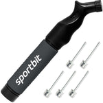 Buy now SPORTBIT Ball Pump for Sports Balls - Push & Pull Inflating System - Hand Pump for All Exercise Balls - Volleyball Pump, Basketball Inflator, Football & Soccer Ball Air Pump - Goes with 5 Needles Set GREY at indiglob india
