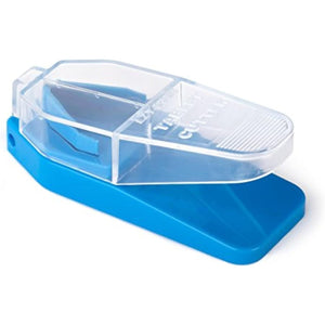 EZY DOSE Pill Cutter and Splitter, Safely Cuts Large, Small and Tiny Pills, Vitamins, Tablets in half, Accurate Easy Cutting, Stainless Steel Blade, Travel Sized, Easy to Use, Color May Vary, BPA Free