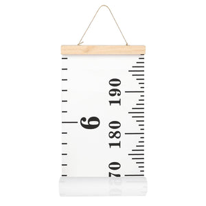 Buy now Mibote Baby Growth Height Chart Handing Ruler Wall Decor for Kids, Canvas Removable Height Growth Chart 79" x 7.9" (Black & White) at indiglob india
