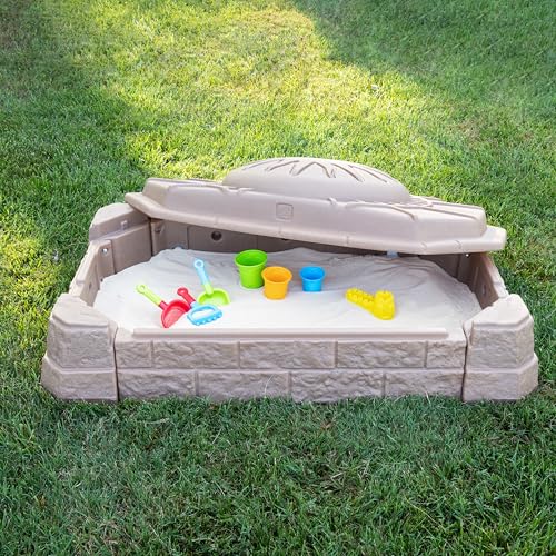 Buy now Step2 Naturally Playful Sandbox II, Kids Sand Activity Sensory Play Pit, Summer Outdoor Toys, 7 Piece Water Toy Accessories, for Toddlers 1+ Years Old at indiglob india