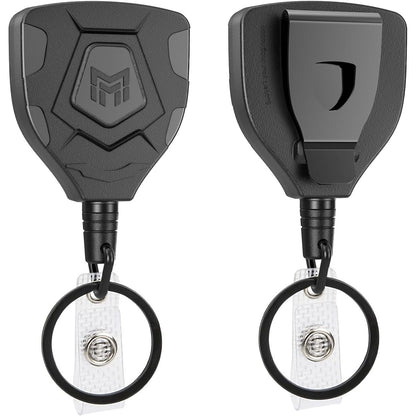 MNGARISTA Heavy Duty Retractable Keychain with Belt Clip, ID Badge Reel Key Chain, Badge Holder with 31.5' Steel Cord and Key Ring, 9.0oz, 2-Pack