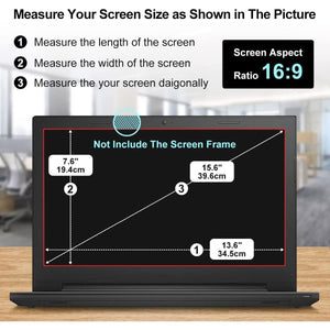 (2Pack) 15.6 inch Screen Protector Anti-Glare Blue Light Filter, Eye Protection Blue Light Blocking Anti Glare Computer Screen Cover for 15.6" with 16:9 Aspect Ratio Laptop(Size Not Include The Bezel)
