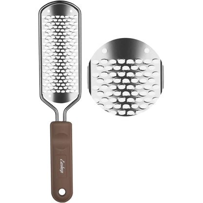 Foot File Foot Scrubber Pedicure - Callus Remover for Feet Easkep Professional Grater Rasp Foot Scraper Corns Callous Removers Cracked Dead Skin Remover for Dry and Wet Feet (Golden)