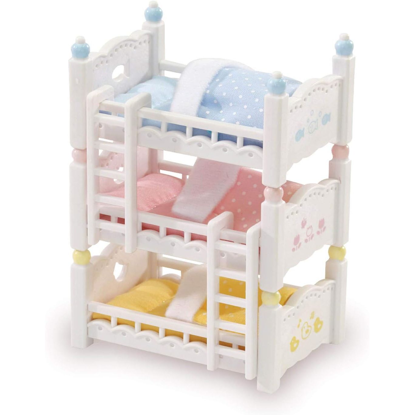 Calico Critters Triple Baby Bunk Beds - Dollhouse Furniture Set for Ages 3+