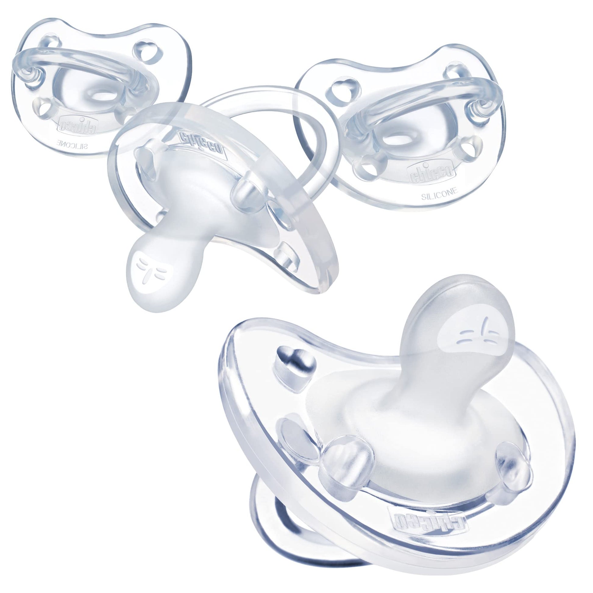 Buy now Chicco PhysioForma Silicone Orthodontic Pacifier, 0-6m | 100% Soft Silicone | Supports Breathing & Oral Development | Satin-Textured Nipple | Includes Sterilizing Case | BPA Free | Blue/Green, 2pk at indiglob india