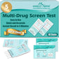 Easy@Home 5 Panel Urine Drug Test Kit [5 Pack] - THC/Marijuana, Cocaine, OPI/Opiates, AMP, BZO All Drugs Testing Strips in One Kit - at Home Use Screening Test with Results in 5 Mins #EDOAP-754