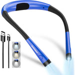 Buy now Glocusent Book Light, 3-Color & 6-Brightness Reading Light, Bendable Neck Light, 80-hr Lasting Rechargeable Lamp, Perfect Book Light for Reading in Bed, Knitting, Camping, Repairing, Book Lovers Gifts Medium Lake Blue at indiglob india