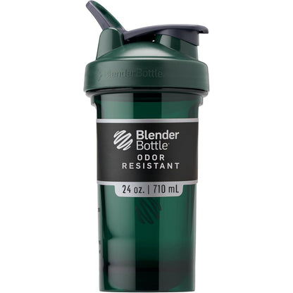 BlenderBottle Shaker Bottle Pro Series Perfect for Protein Shakes and Pre Workout, 24-Ounce, Black