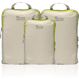 SUITEDNOMAD Ultralight Compression Packing Cubes Set, Suitcase and Backpack Travel Organizer Bags