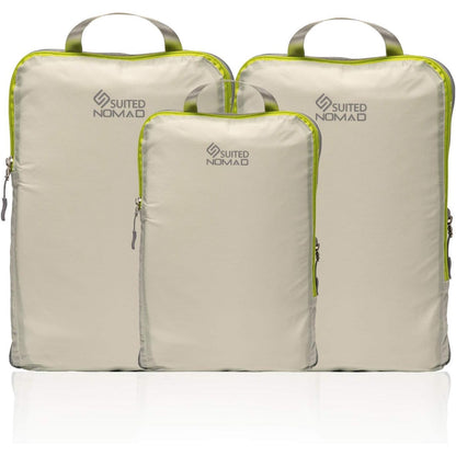 SUITEDNOMAD Ultralight Compression Packing Cubes Set, Suitcase and Backpack Travel Organizer Bags