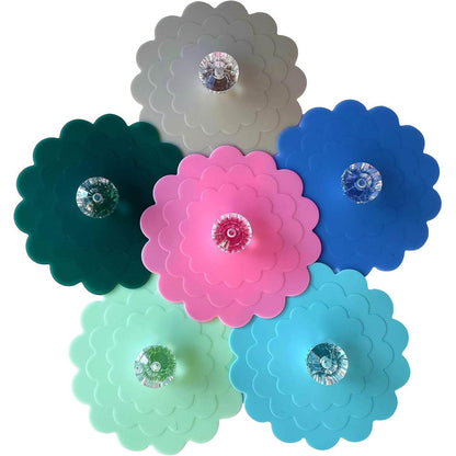 6PCS Silicone Cup Lids Mug Cover, Anti-dust Coffee Cup Mug Covers Airtight Seal Lid Cap,Drink Cup Cover for Hot and Cold Beverages - My Store