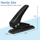 Single Hole Punch Heavy Duty Paper Hole Punch, 20 Sheet Punch Capacity, Hand Craft Hole Puncher for Paper, Chipboard, Index Cards, Card Stock and Art Project, Black