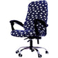 Deisy Dee Computer Office Chair Covers for Stretch Universal Rotating Chair Desk Chairs ONLY Chair Covers (Blue Flower 1, Medium)