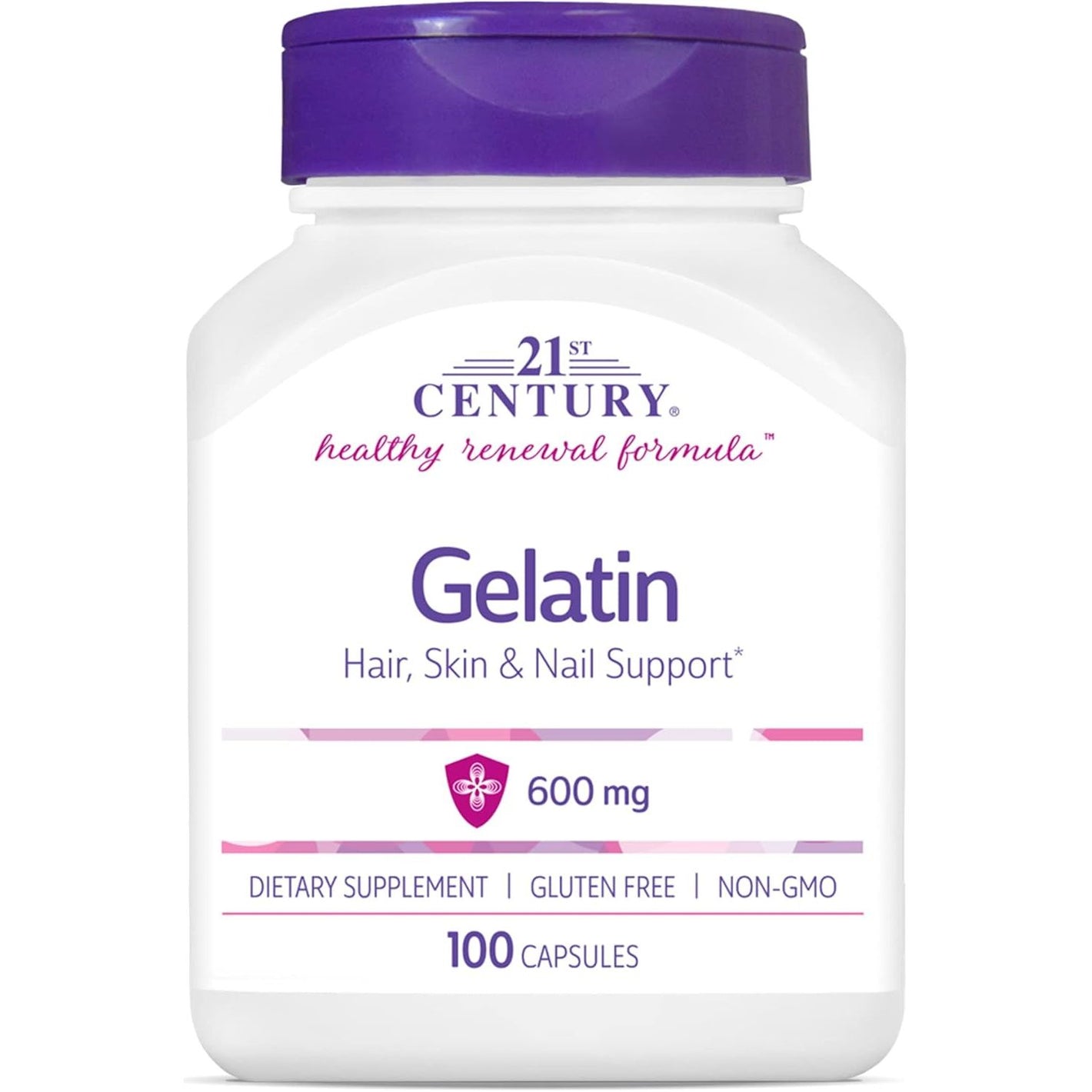 21st Century Gelatin 600mg, 100 Capsules