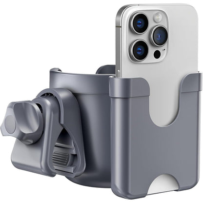 Christmas Stocking Stuffers White Elephant Gifts for Adults: Guiseapue Cup Holder for Walker, Stroller Cup Holder Attachment with Phone Holder, Wheelchair Essentials Bike Scooter Accessories