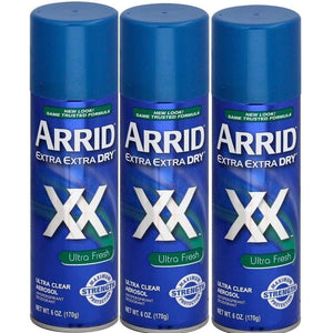 ARRID XX Ultra Clear Anti-Perspirant Deodorant Spray, Ultra Fresh, 6 Ounce (Pack of 3)