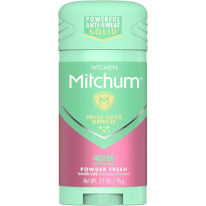 Women's Deodorant by Mitchum, Solid Antiperspirant Deodorant Stick, Powder Fresh, 2.7 Oz (Pack of 1)