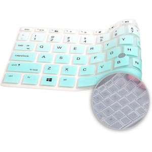 2 Pack HP EliteBook 840 Keyboard Cover 14 Inch, Silicone Keyboard Skin for HP EliteBook 745 G5 G6 14 Inch, 14" HP EliteBook 840 G5 G6, HP ZBook 14u G5 G6 Cover(Ombre Mint+Clear)