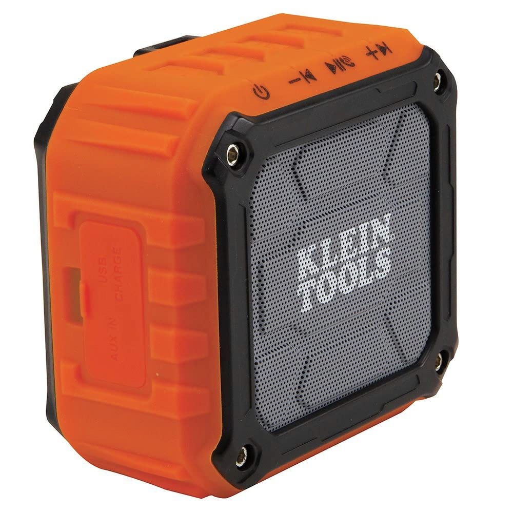 Buy now Klein Tools AEPJS1 Bluetooth Speaker, Wireless Portable Jobsite Speaker Plays Audio and Answers Calls Hands Free, IPX5, Worksite Ready at indiglob india