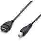AMUU 2 Pack USB 2.0 Cables A Female to USB B Male Cable for Printer,Length is 20 Inches,A/F to B/M,Type-A F to M Extender Connection