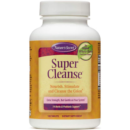 Super Cleanse by Nature's Secret | Herbal and Probiotic Support, 100 Tablets
