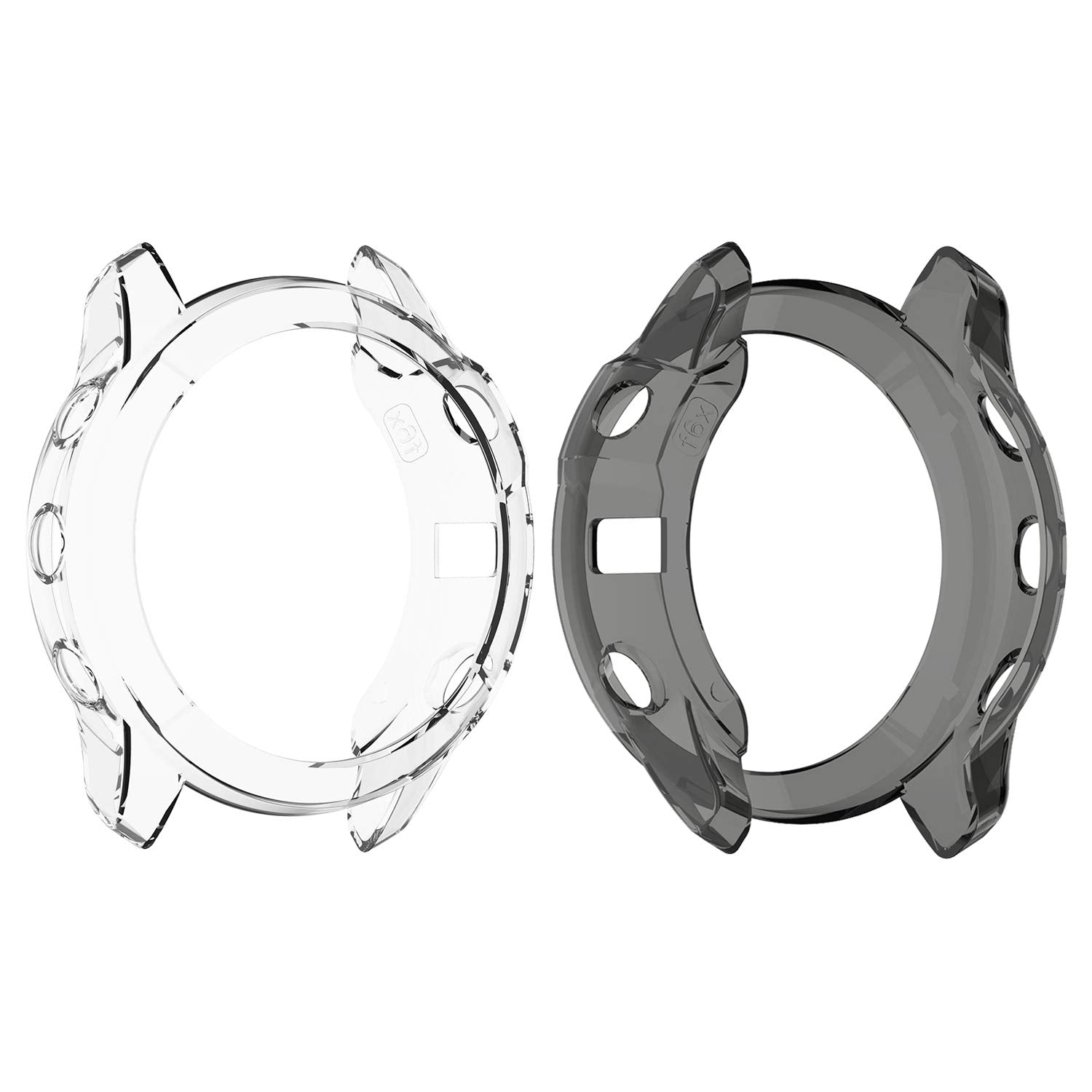 Buy now RuenTech Case Cover Compatible with Garmin Fenix 6X/6X Pro/Fenix 6X Sapphire Case Protector TPU Protective Case Frame for Fenix 6X Smart Watch (Black&Transparent) at indiglob india