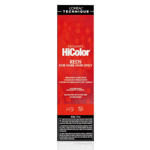 L'Oréal Technique HiColor Reds Permanent Hair Color - Lifts Dark Hair in One Step Leaving No Brassiness, Rich & Smooth Creme Formula, Intense & Long-Lasting Color