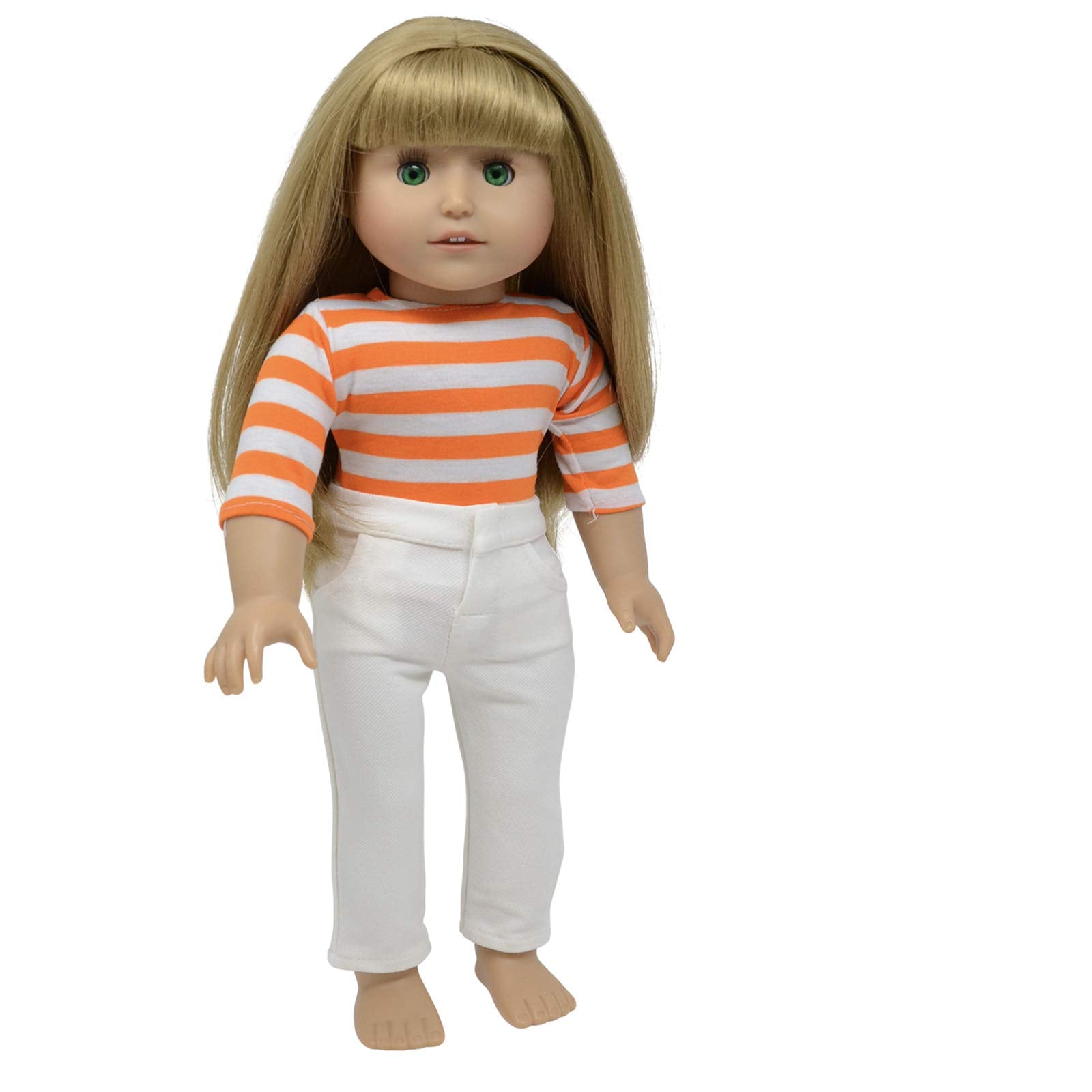 Buy now Doll T-Shirts Set of 10 - Doll Clothes fits All 18 Inch Dolls (Striped) at indiglob india