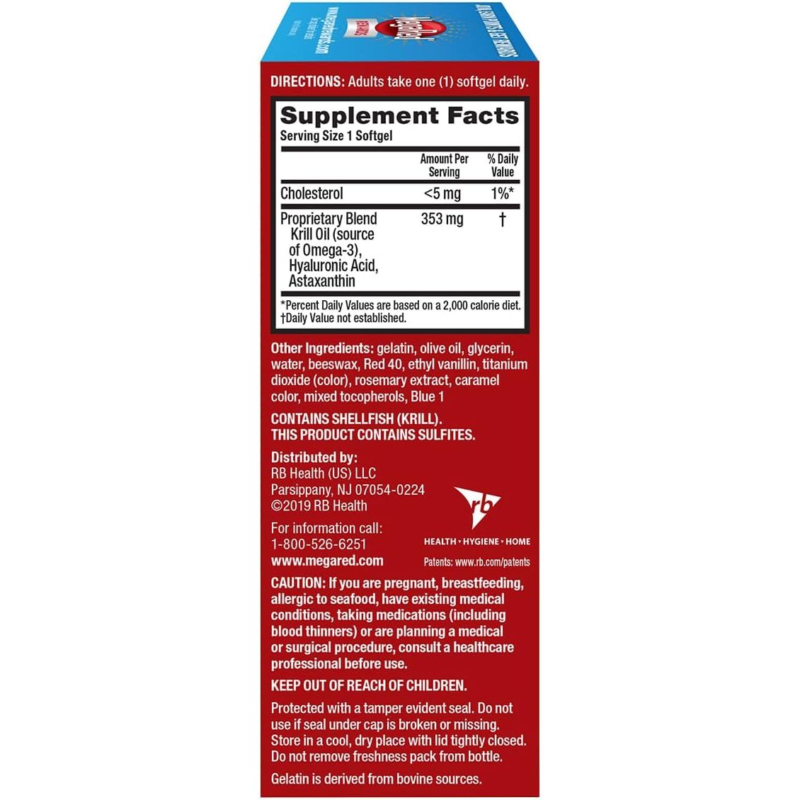 Buy now MegaRed 353mg Omega-3 Krill Oil Joint Care Supplement with EPA/DHA Fatty Acids, Antioxidants, Hyaluronic Acid, No Fishy Burp Aftertaste as with Fish Oil, 60 Count Softgels at indiglob india