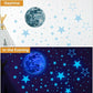 1120 Pcs Glow in The Dark Stars for Ceiling, Glowing Space and Moon Decals Universe Stickers for Kids Excellent Gifts for Boys Girls Nursery Bedroom Living Room Birthday Gift Room Decor