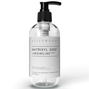 Asterwood Matrixyl 3000 + Argireline Serum for Face - Multi Peptide Serum with Hyaluronic Acid - Anti-Aging, Wrinkle Reducing, Collagen Boosting - Fragrance-Free - 8 Fl Oz