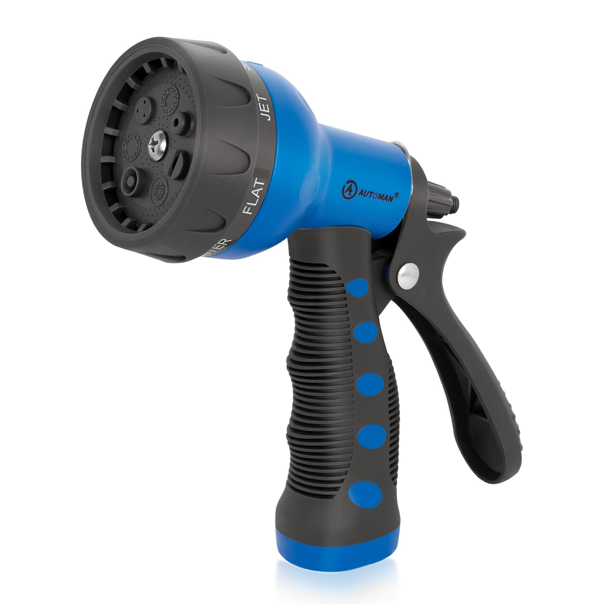 Buy now AUTOMAN-Garden-Hose-Nozzle, ABS Water Spray Nozzle with 7 Adjustable Watering Patterns, Slip Resistant for Watering Plants, Lawn& Garden, Washing Cars, Cleaning, Showering Pets & Outdoor Fun. at indiglob india