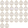 130 Pieces Mixed 5 Color Letter Beads Enamel Metal Letter Charms Double Sided Initial Pendant A-Z Alphabet Charm for Necklace Bracelet Jewelry Making HM504 - White