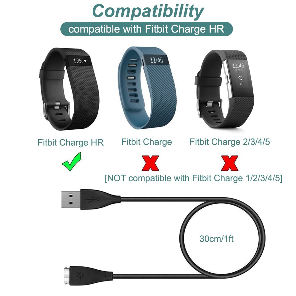 Buy now Kissmart Charger for Fitbit Charge HR, Replacement Charging Cable Cord for Fitbit Charge HR (30cm/1ft) at indiglob india
