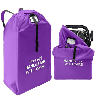 reperkid Large Stroller Bag for Airplane Travel, Black & Red, 47" H x 24" W x 15" D, Fits Most Large, Single, Double, Jogging Strollers – Premium Waterproof Cover, Adjustable Shoulder Straps