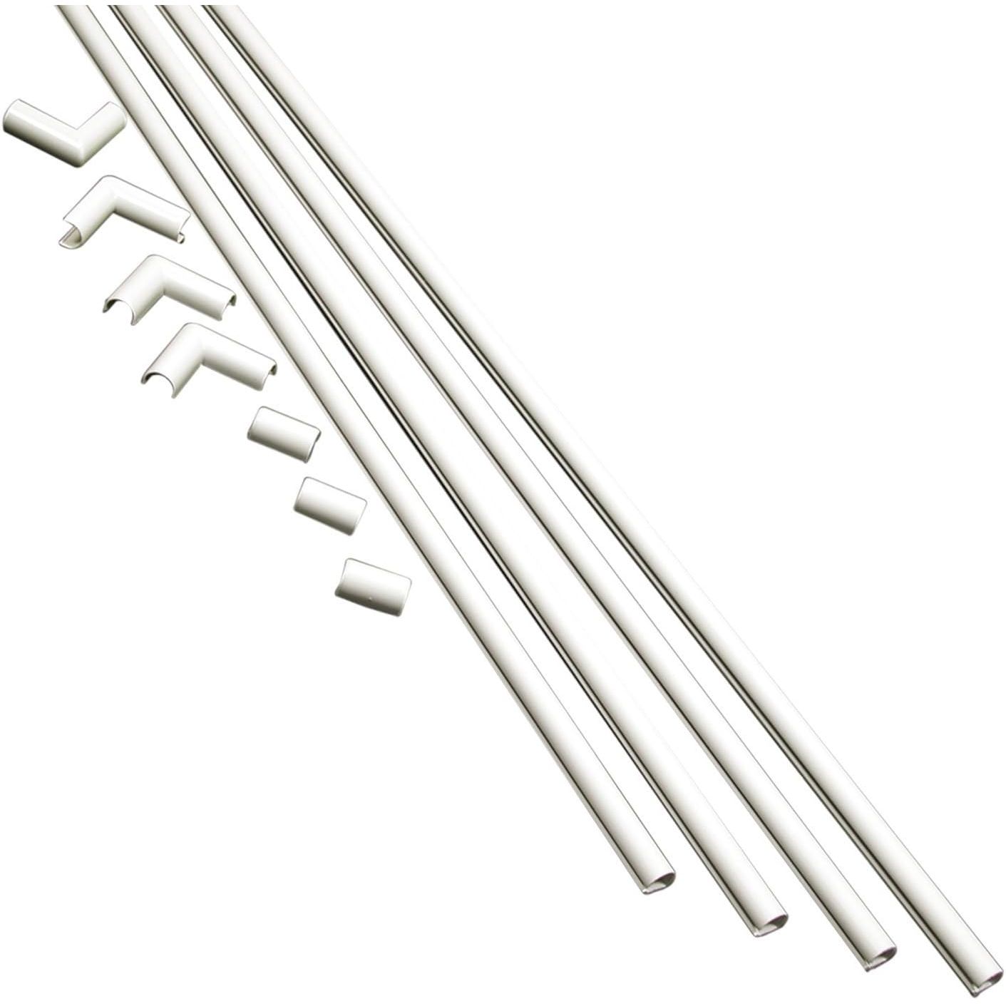 Legrand - Wiremold Kit Cordmate, Organizer and Hider, Cover, Concealer, and Protector for Wall, Single Cord, CMK10, Paintable