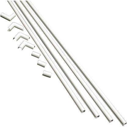 Legrand - Wiremold Kit Cordmate, Organizer and Hider, Cover, Concealer, and Protector for Wall, Single Cord, CMK10, Paintable