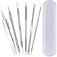15 PCS Blackhead Remover Pimple Popper Tool Kit,Black Head Removal Extractor for Acne Comedone Whitehead Popping Zit Blemish Facial Skin Care Tools with Metal Case