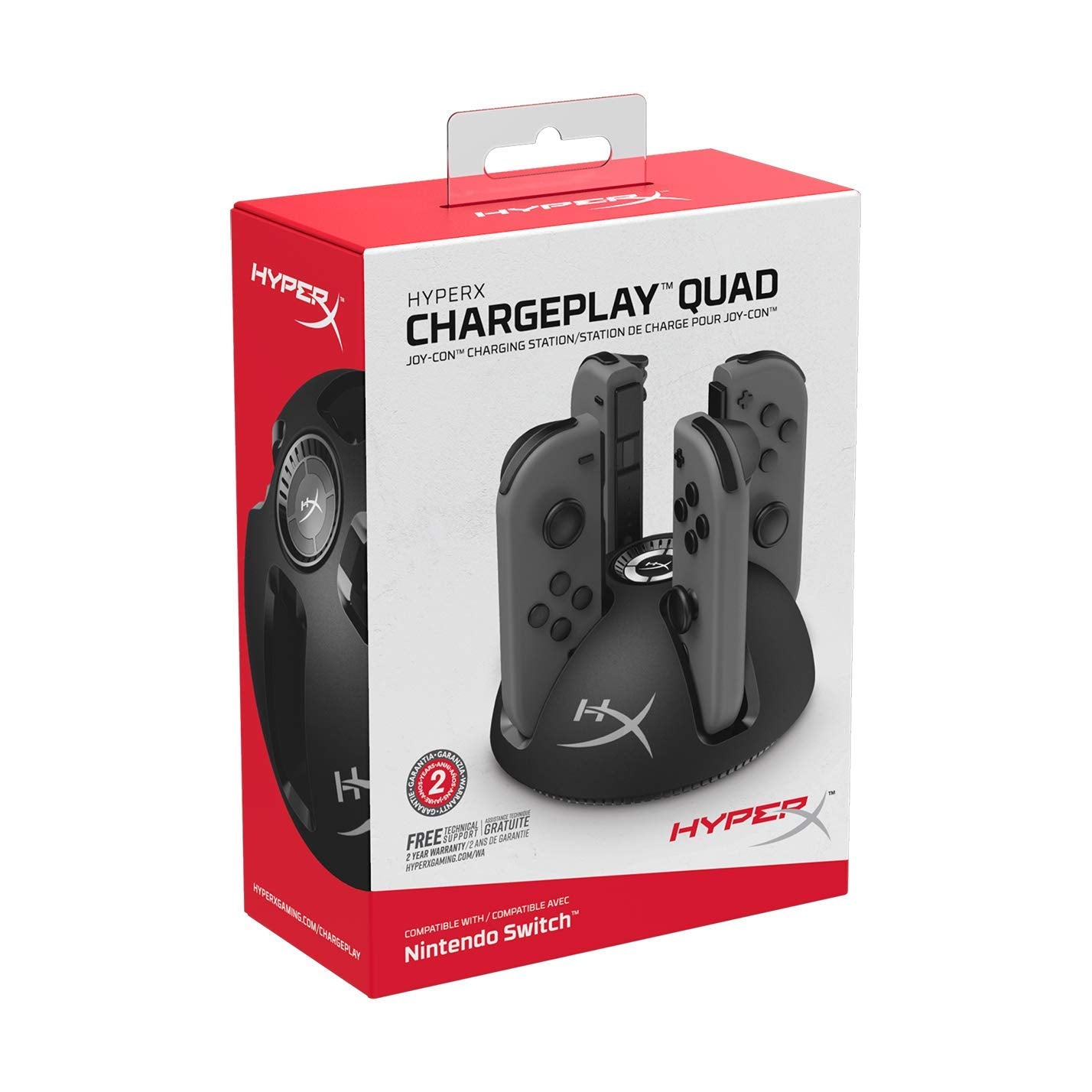 Buy now HyperX Chargeplay Quad - 4-in-1 Joy-Con Charging Station for Nintendo Switch with LED Indicators, USB Connection at indiglob india