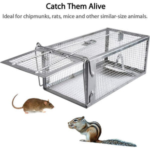 Gingbau Chipmunk Trap Humane Live Mouse Rat Cage Trap - Small
