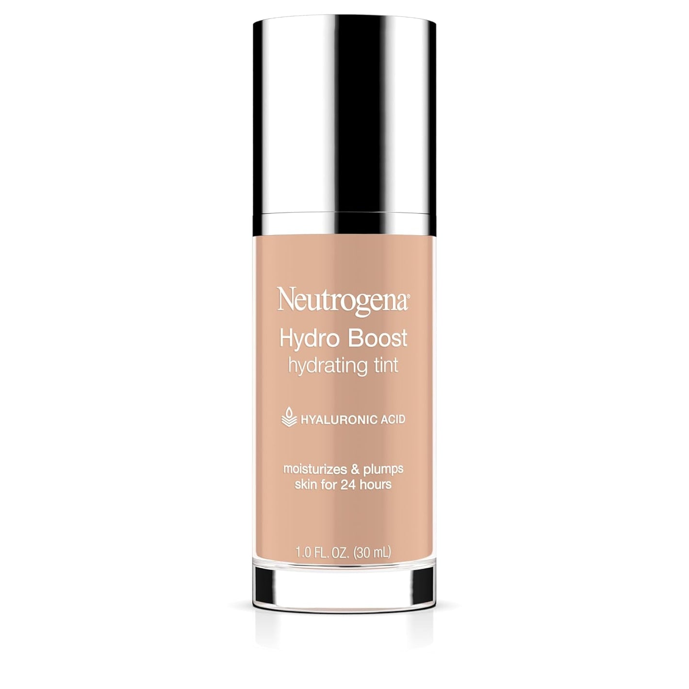 Neutrogena Hydro Boost Hydrating Tint Foundation Makeup for Dry Skin, with Hyaluronic Acid, Lightweight Oil-Free Water Gel, Non-Comedogenic, 30 Buff Color, 1.0 fl. oz